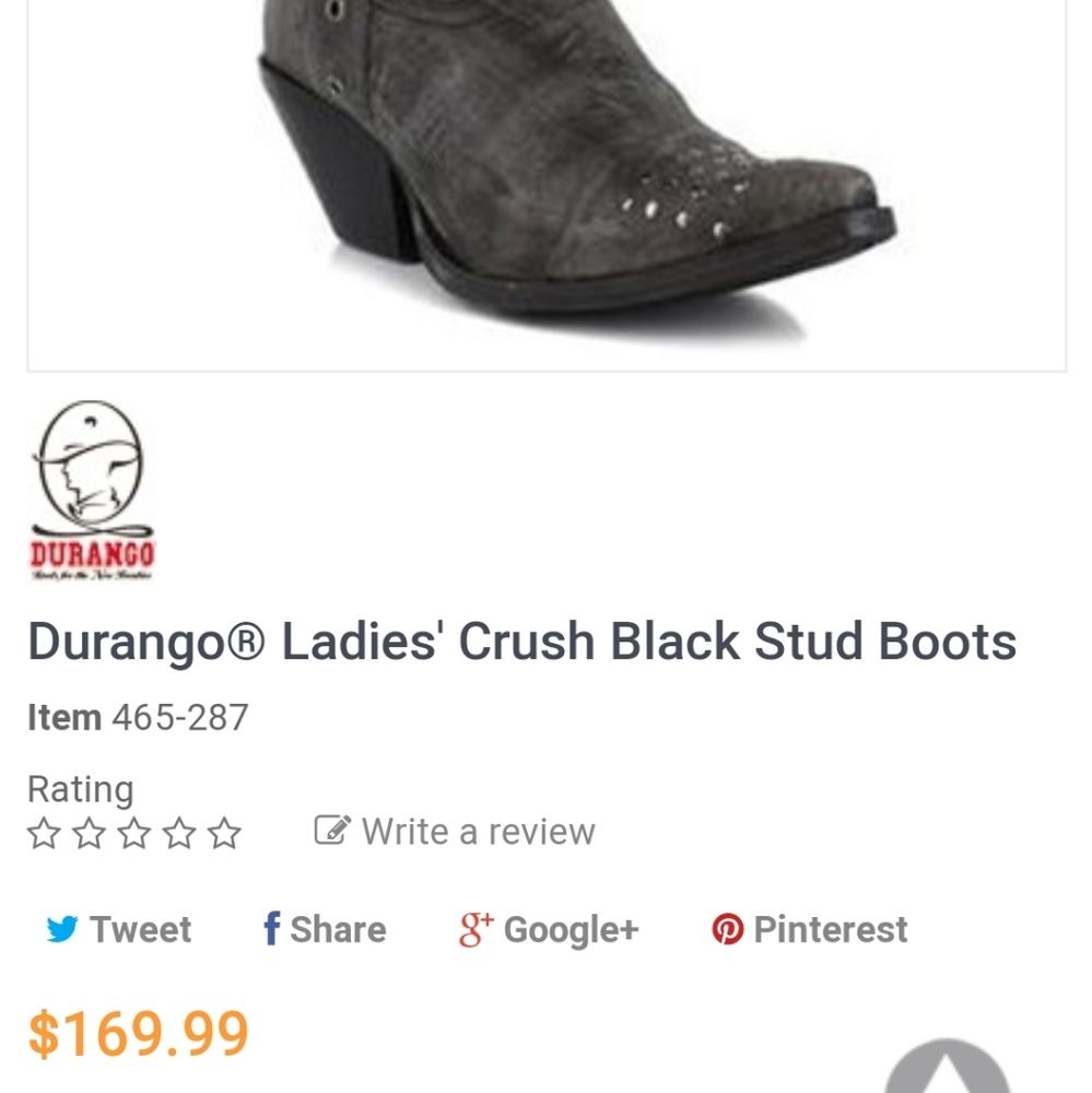 Durango Womens Black Crush Boot